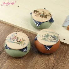 JIA-GUI LUO цветной, глазурованный, керамический чайная чашка кунг фу Чайный чай Tieguanyin запечатанные банки сушеная фруктовая коллекция Портативный путешествия чайная коробка D094