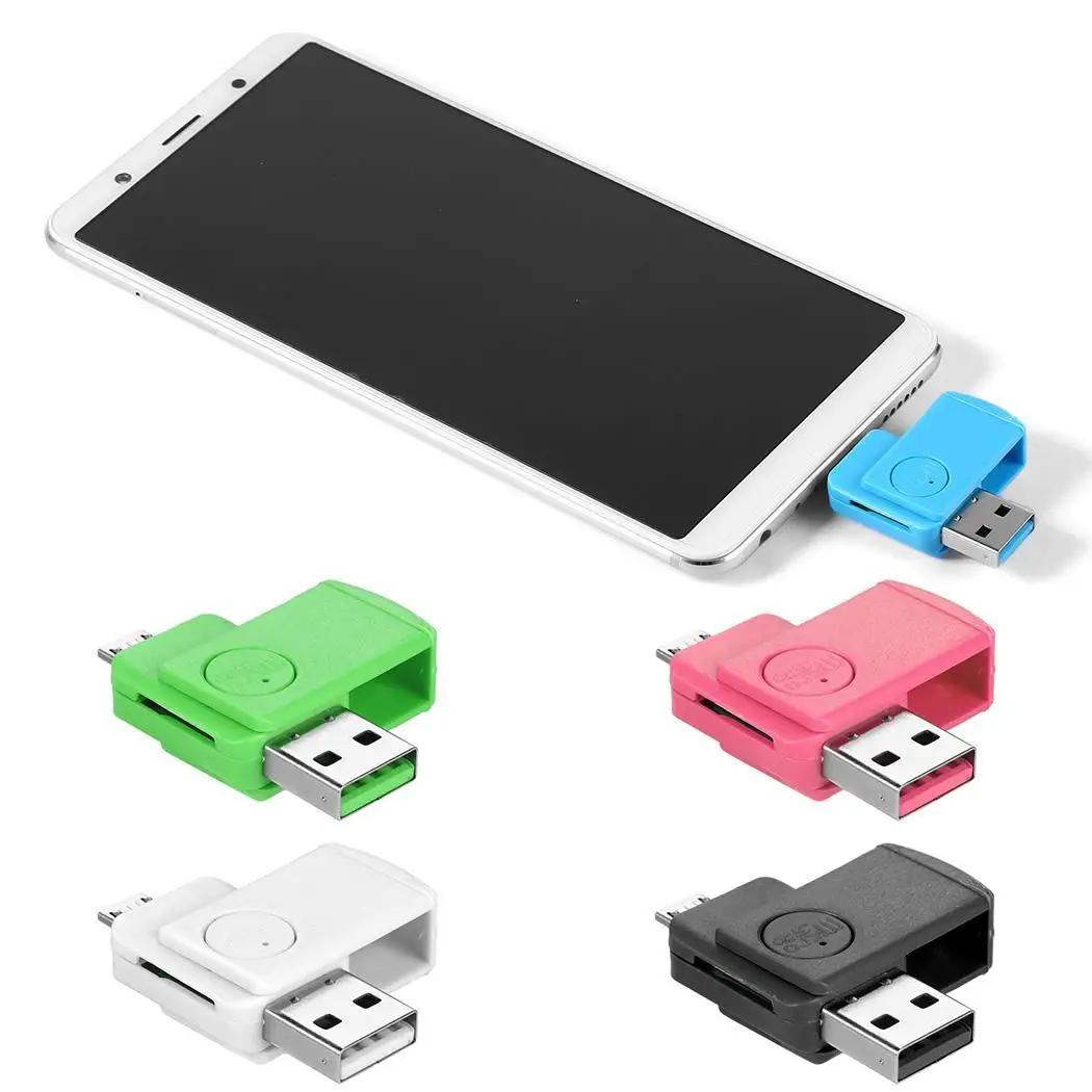 

Micro OTG Smart Phone USB2.0 Computer Interface card TF Card White, Pink, Green, Blue, Black Reader