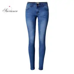 Suvance с низкой талией растягивающиеся весенние модные плотно облегающие джинсы из хлопка качественный материал женские брюки