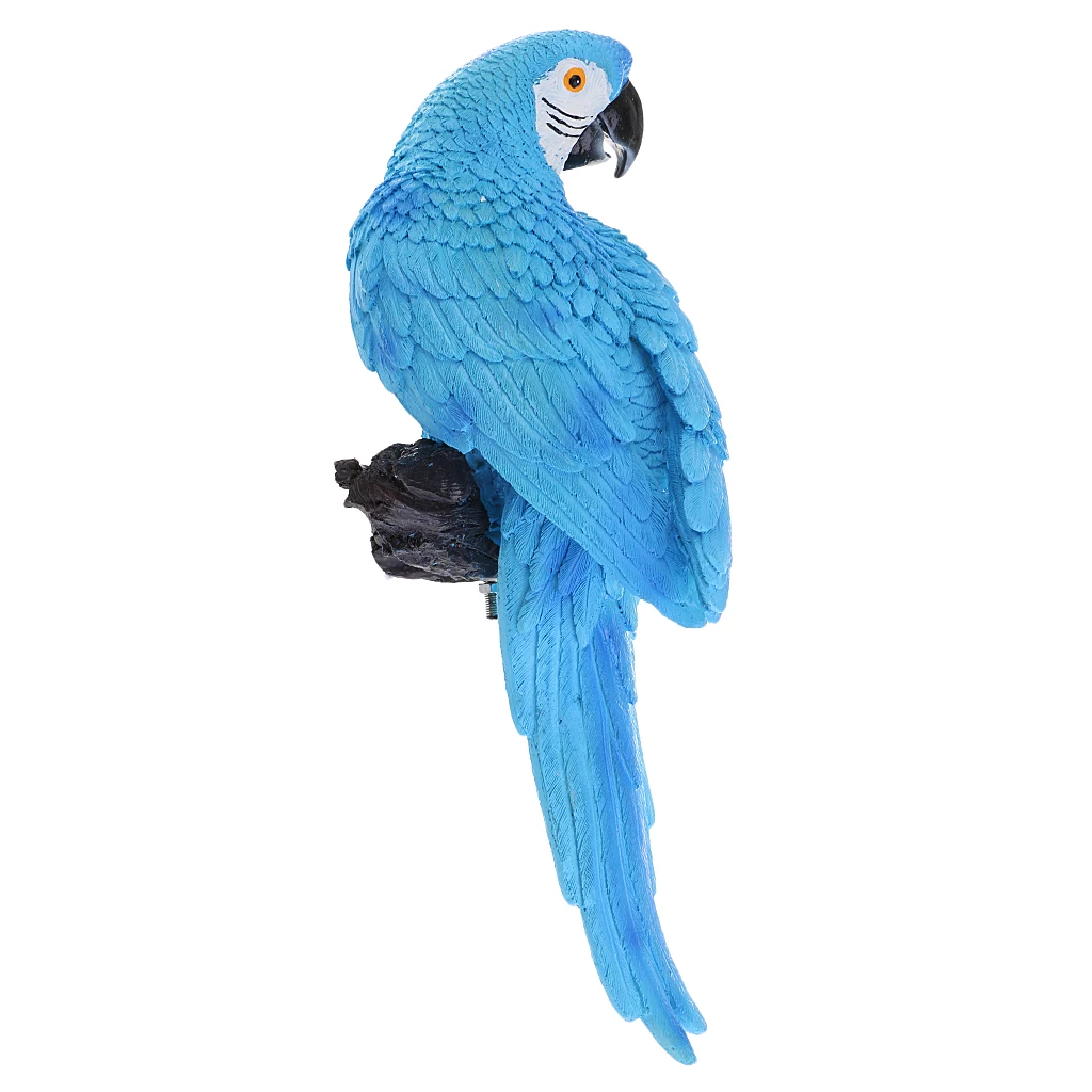 Artificial Parrot Bird Figurine Bonsai Animal Model Home Decor Miniature Fairy Garden Decoration Accessories Stand Statue