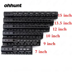 Ohhunt тонкий Стиль 7 "9" 10 "12" 13,5 "15" AR15 Бесплатная поплавок Keymod ствольная накладка Пикатинни направляющей для тактическая, для охоты, для ружья