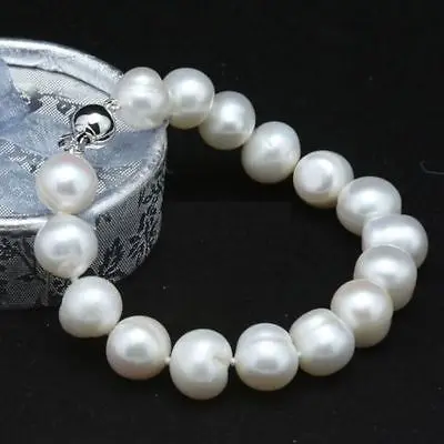 

Free Shipping >> new HOT 10-11MM SOUTH SEA WHITE BAROQUE PEARL BRACELET 7.5-8 INCH