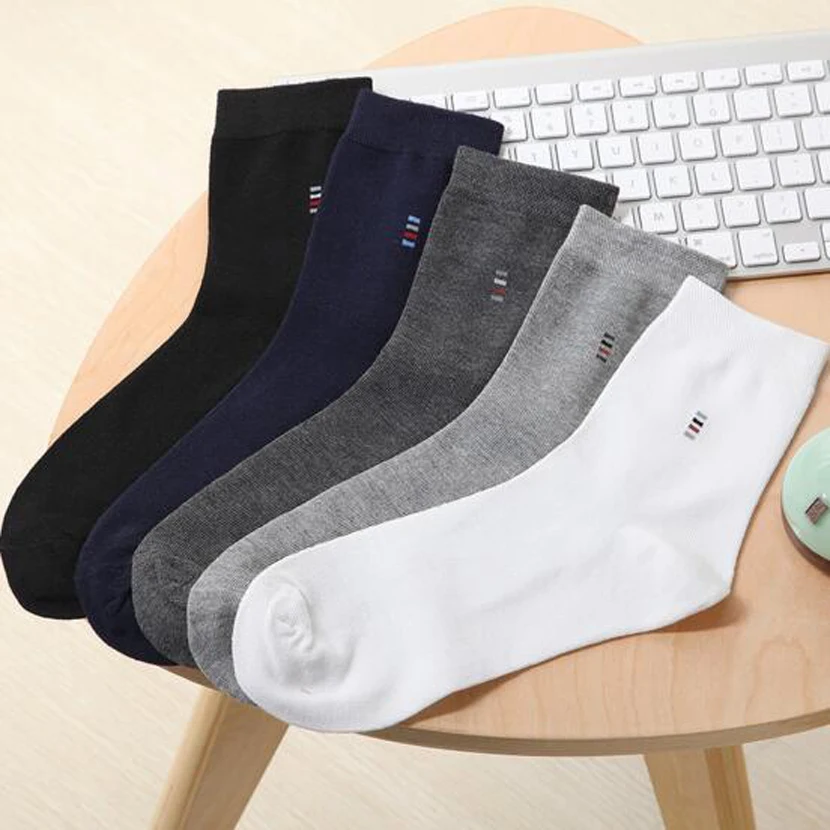 5pairs/lot high quality casual men sock work business cotton man's socks in Men's Socks from
