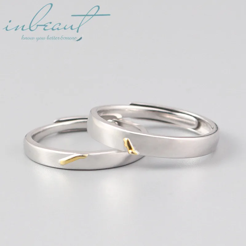 

inbeaut 925 Silver 520 Clock Couple Rings Female Original S925 Gold Love Moment Wedding Ring for Women Engagement Lovers Jewelry