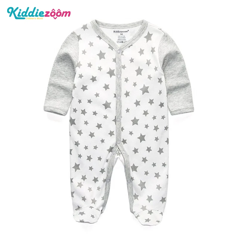 

Newborn Baby Wear Boy Romper 100% Cotton Long Sleeve Infant Clothing Cute Girl Rompers Star Unisex Clothes Anti-scratch Gloves