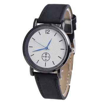 

Zegarek Men Women Watch Fashion Scrub PU Leather Band Analog Quartz Vogue Buckle Couple Clock Wrist Watches relojes hombre