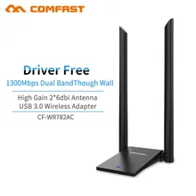 Comfast High power PA Wifi адаптер 2* 6dbi антенна 1900 Мбит/с гигабитная сетевая карта 2,4 ГГц+ 5,8 ГГц USB 3,0 ПК LAN Dongle приемник