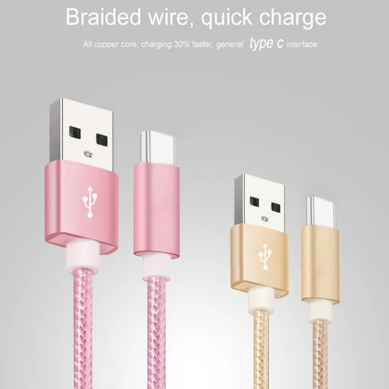 

USB A 2.0 to USB-C Fast Charger Nylon Braided USB C Cable compatible Samsung Galaxy S10 S9 S8 plus Note 9 8,Moto Z,LG V30 V20 G5
