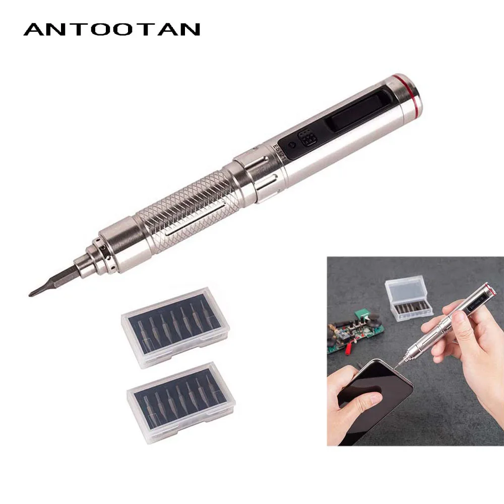 

New ES121 Cordless Screwdriver Mini Precision Smart Motion Control 3 Axis Gyro OLED Screen Screwriver Bit Set ES120 Upgrade