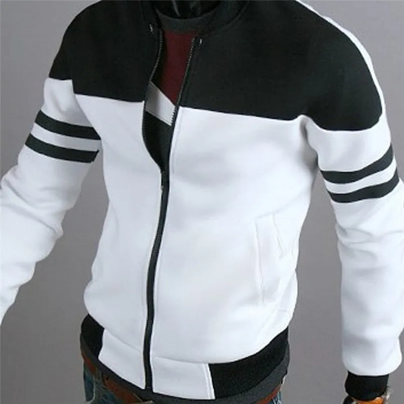 Fashion Men's Autumn Winter Zipper Sportswear Patchwork Jacket Long Sleeve Coat boys Badminton Coats new arrival #4n25 (7)