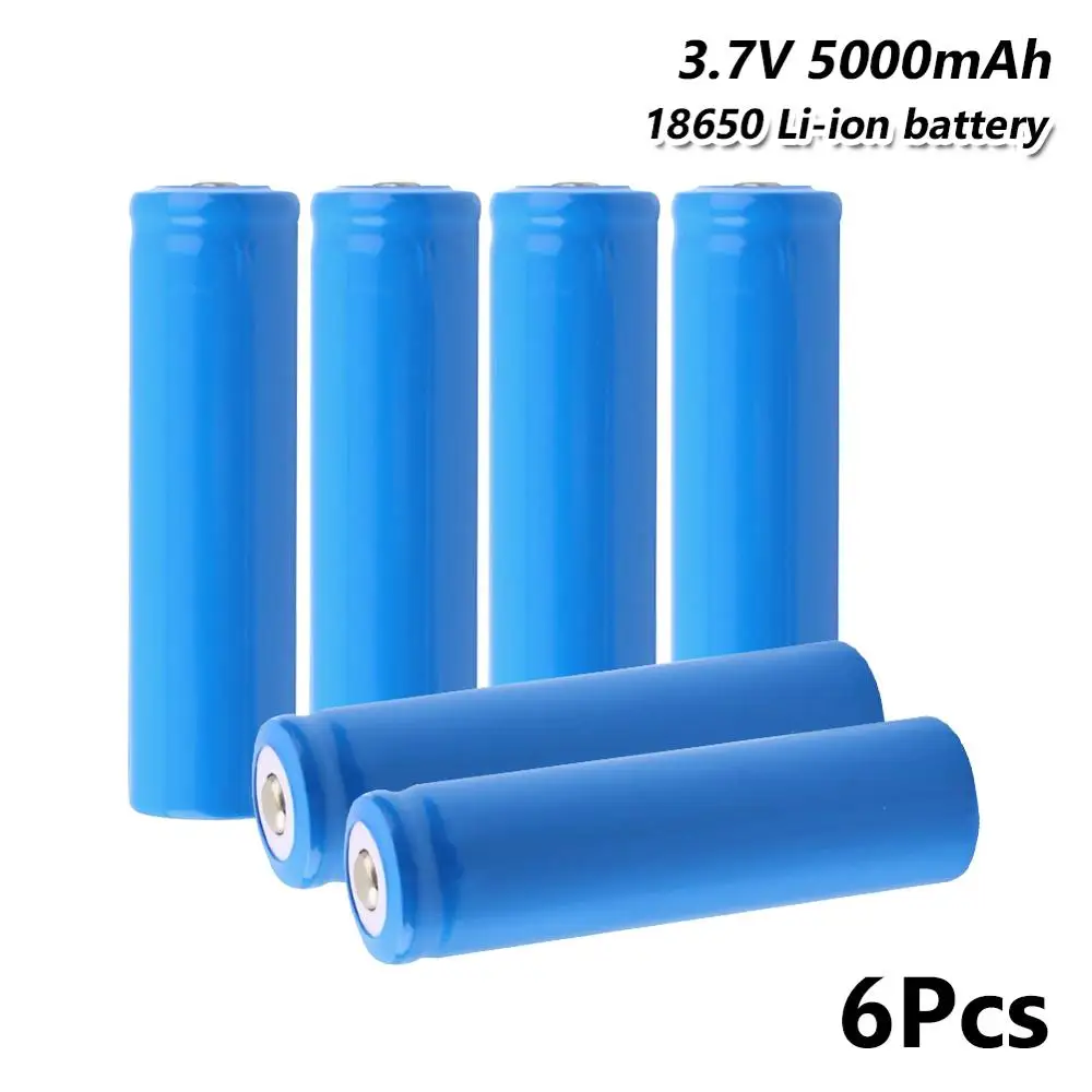 

6pcs 5000mah 3.7v Rechargeable Batteries 18650 Battery For E-cigaretteTorch Mini Fan Power Rechargeable Batteries Discharge Cell