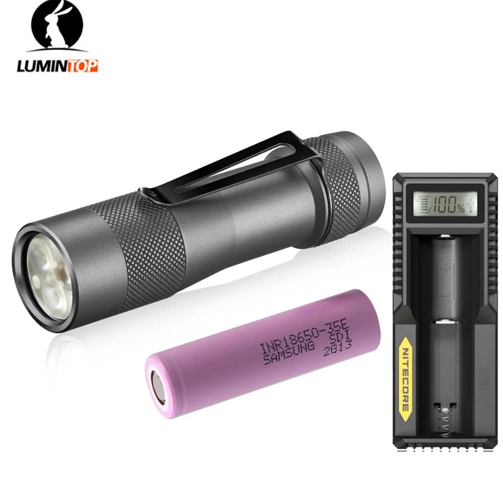 Мощный фонарь LUMINTOP FW3A EDC 3 светодиода Cree XP-L Hi/SST20, максимальная дальность луча 2800 люмен, задний переключатель 280 метров, фонарь для повседневного использования - Испускаемый цвет: FW3A 18650 35E UM10