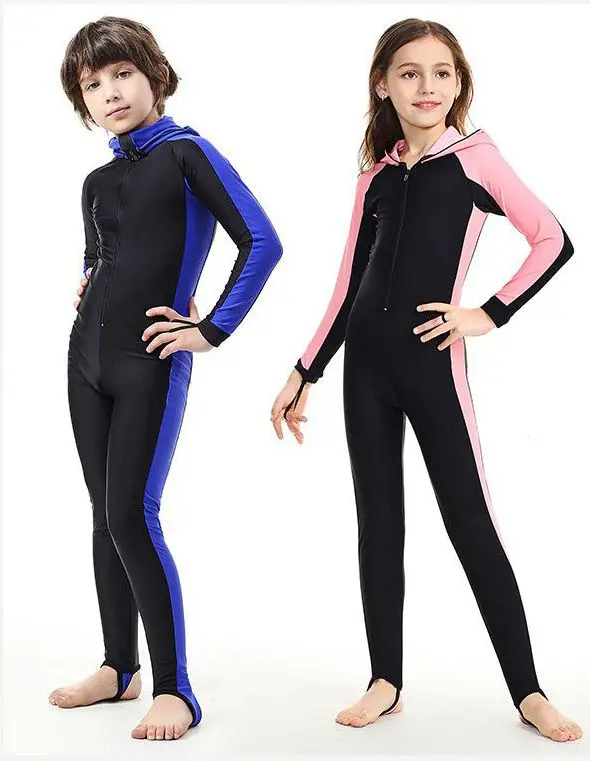 

Sbart Children's One-Piece Quick-drying Long Sleeves Sun Protection Denfense Jellyfish Wetsuit Swimming Suit