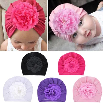 

Flower Girl Headband Newborn Infant Toddler Kid Baby Girl Turban Bowknot Soft Cotton Bunny Beanie Hat Cap Photo Props