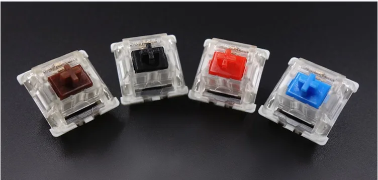 Gateron mx switch 3 pin  5 pin transparent case blue red green brown black switches for mechanical keyboard cherry mx compatible keyboard desktop