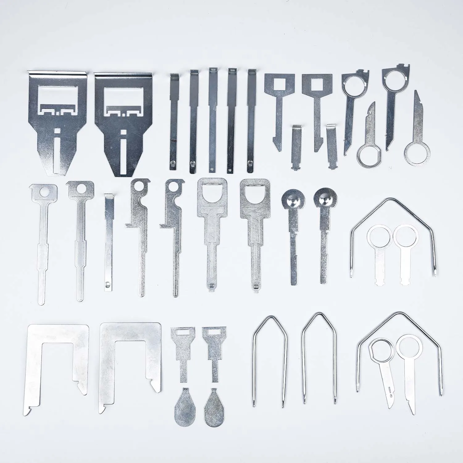 

Radio Car Kit Removal Tool Opening Automobile Stainless Steel Interior CD Repair Silver 16.5*14*3.2cm
