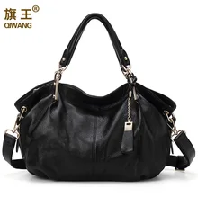 Qiwang Women Genuine Leather Hobo Bag Female Real Leather Handbag Luxury Woman Office Fashion Bag Large Casual Shoulder Bags