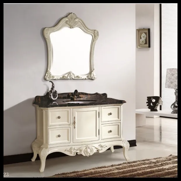 European French Style Solid Wood Bathroom Furniture Wooden