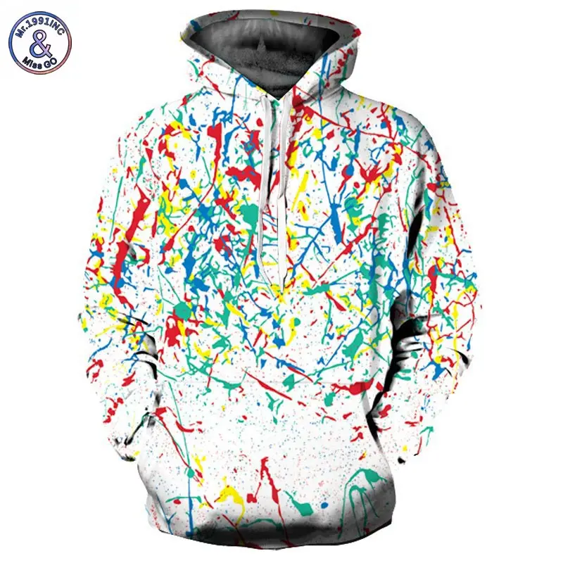 Mr 1991INC Harajuku Hoodies Men Women New Fashion Sweatshirts Colorful Graffiti Hoodies Unisex Pullover Winter Hooded