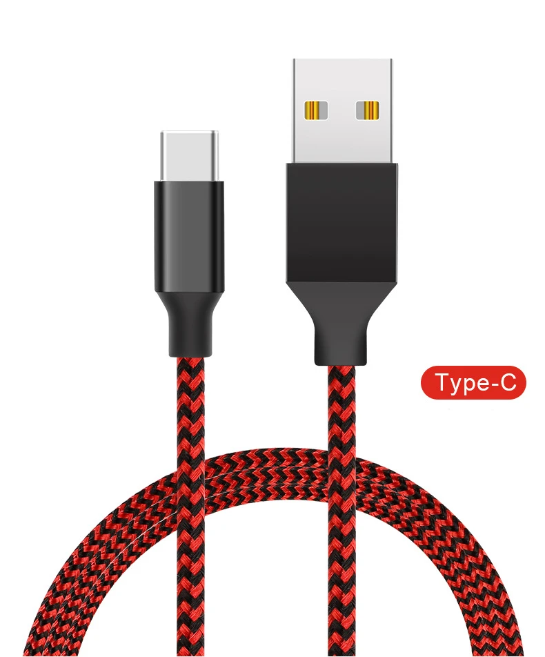 5V 2.4A usb type c кабель 1 м 2 м 3 м Быстрая зарядка type-C Micro кабель usb с подсветкой для samsung S8 S9 huawei P20 P30 Pro Iphone 8 X - Цвет: Type c Red