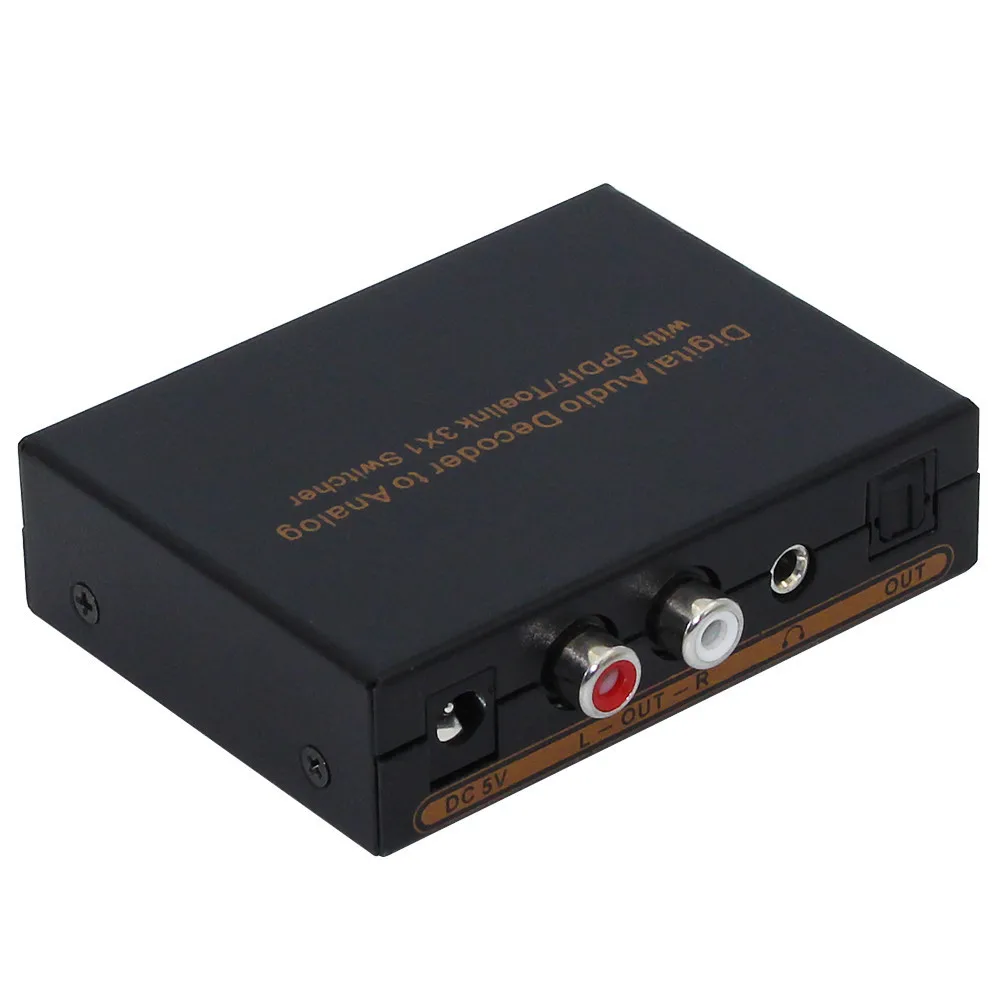 3-pcs-digital-audio-decoder-to-analog-with-spdif-toelink-3-in-1-switcher-3-spdif-toelink-input-1-spdif-earphone-r-l-output