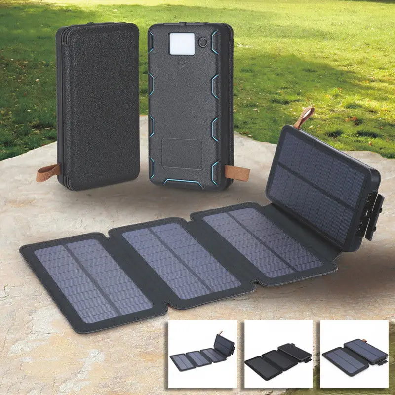 

Uniiversal Portable Foldable Solar Panel Charger USB Dual Port 2 3 4 Tablets Solar Power Bank Case For Mobile Cell phone DIY Kit