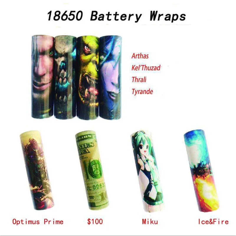 

10/20/30PCS Battery Protective Covers for 18650 Battery Sticker Wrapper Vape DIY Electronic Cigarette Accessories Battery Skin