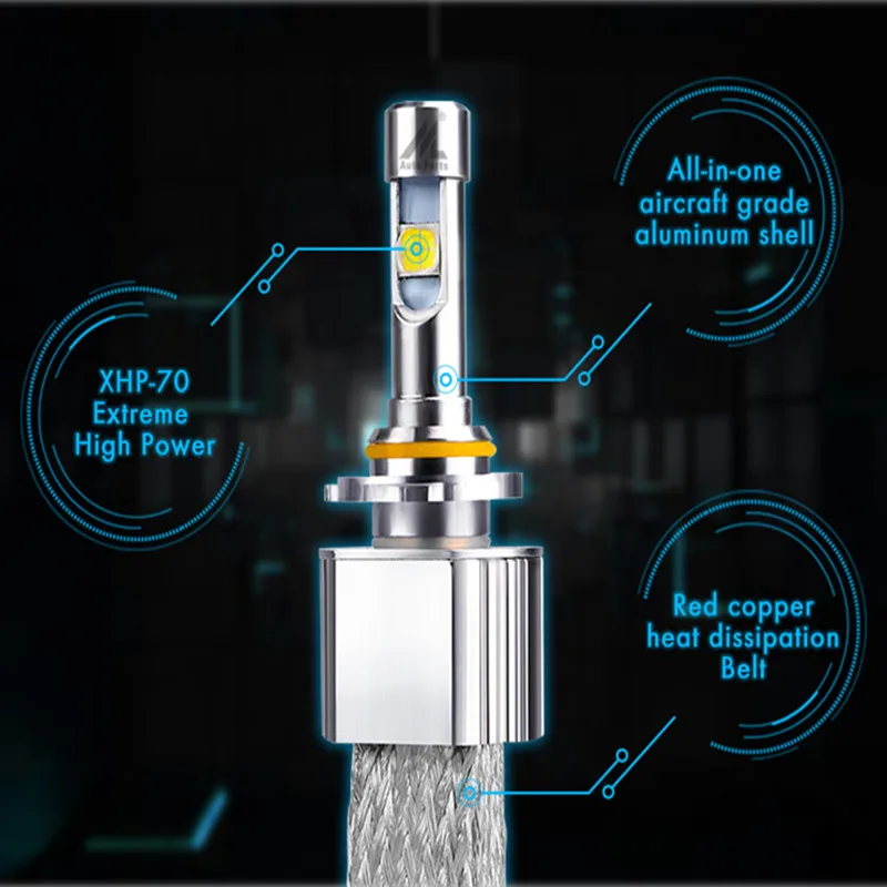 Xenplus h7 светодиодные автомобильные фары XHP 70 6000k 55w 12V самые мощные супер яркие D2S h4 h11