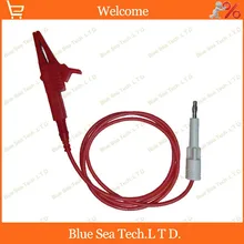 Хорошее качество 1 м силиконовые Тесты кабель с высоким напряжением 4 мм разъем типа "банан"+ крокодил 14awg, красный