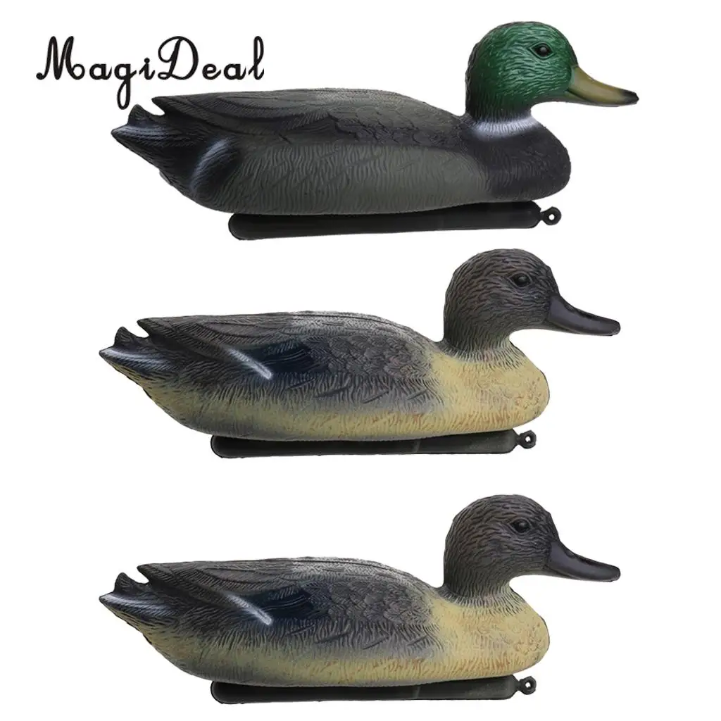 3 Pieces Floating Duck Decoy Drake Hunting Bait Lawn Ornaments Garden Decors