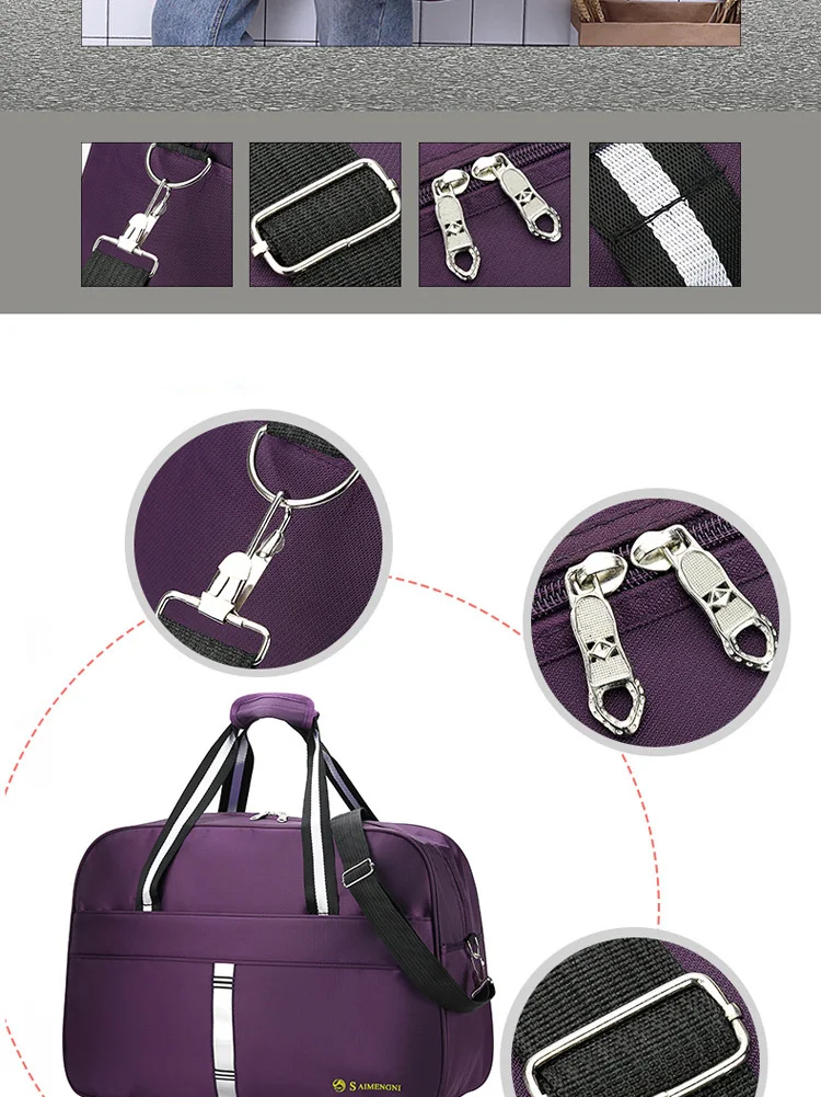 Женская дорожная сумка на молнии, дорожная сумка для путешествий, новейший стиль, большая вместительность, мужская и женская Портативная сумка для путешествий
