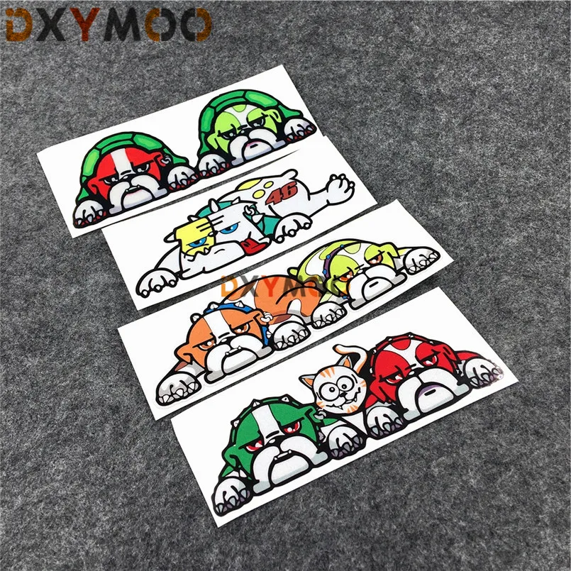 

Reflective MOTO Car Stickers Rossi Pets Dog Quito Dog Motocross Helmet Lens Stickers Vinyl Decals