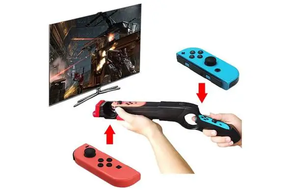 NS Joy-con игры периферийные устройства рукоятка чувство стрельбы ружье Ручка Джойстик держатель для переключателя rend контроллер r20