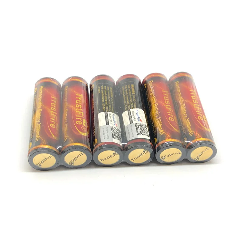 18pcs/lot TrustFire Protected 18650 Battery 3.7V 3000mAh By Camera Torch Flashlight 18650 Rechargeable Li-ion Batteries with PCB