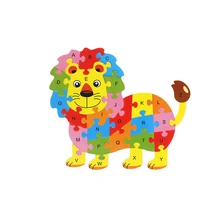 Деревянные 3D головоломки Toys26 буквы дети мультфильм животное автомобиль деревянные пазлы интеллект дети ребенок ранняя развивающая игрушка