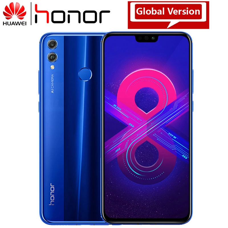 

Global Version Honor 8X 6.5'' Full Screen OTA Update Smart Mobile Phone Android 8.1 Octa Core Fingerprint ID