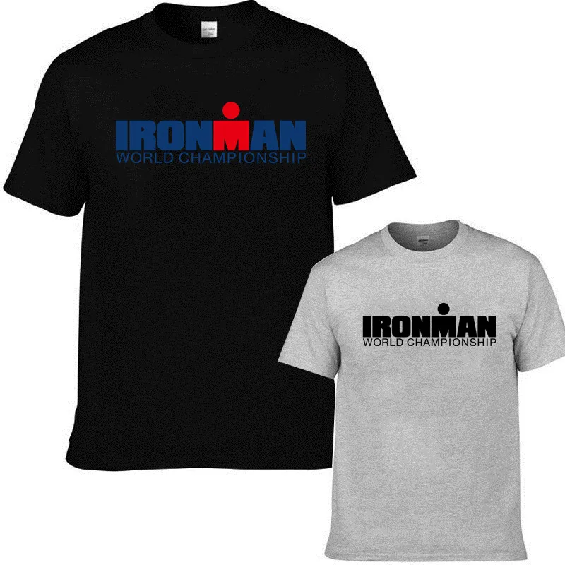 

IRONMAN TRIATHLON WORLD CHAMPIONSHIP Black Cotton T-shirt 2017 New Short Sleeve Men New Fashion Men'S T Shirt