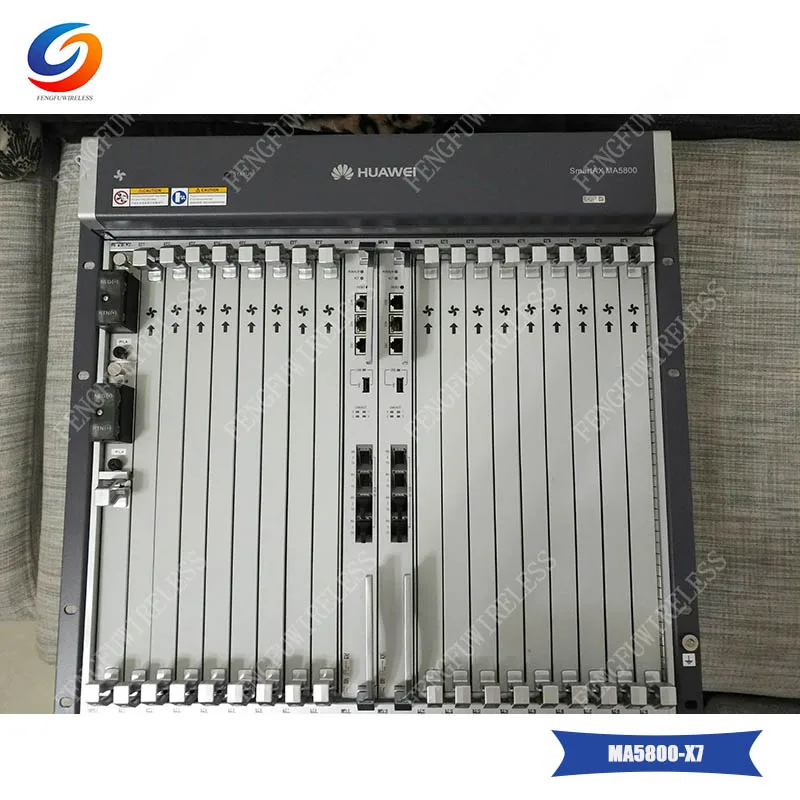 

Hottest New Original Hua wei SmartAXMA5800T X7 OLT with 2* MPLA Control and integrated boards(with 4 10G ports) 2*PILA DC Power