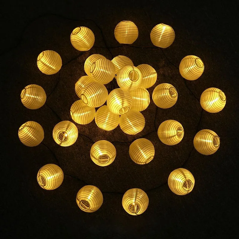 

Outdoor String Lights 6.5M 30 LEDs Lantern Solar Powered Waterproof Lights for Garden Patio Yard @8 WWO66
