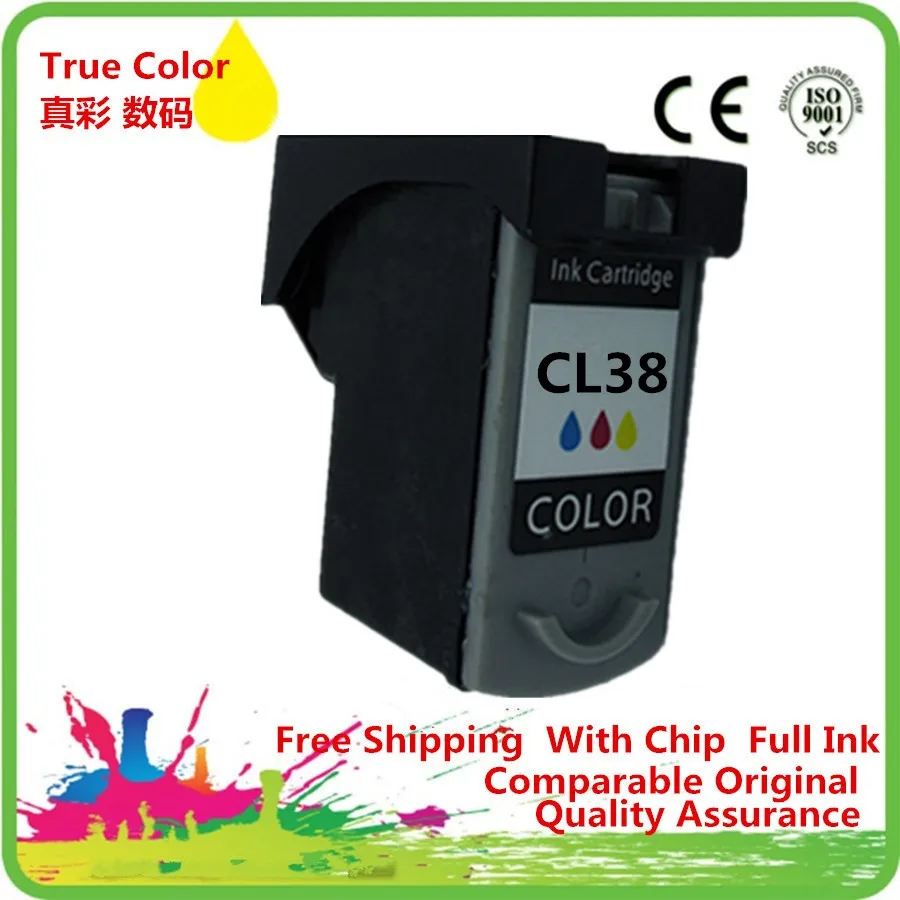 

Cartridge Remanufactured For Canon CL 38 38XL 38C CL-38 CL38 CL-38XL CL38XL Pixma Ip2600 iP1800 iP2770 iP2772 Ip2500 MP237 MP245