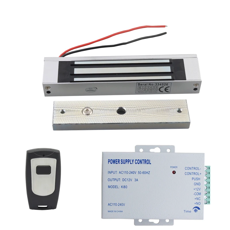 

JERUAN Access Control Kit 180KG Magnetic Lock + Access Power Controller + Remote Control FREE SHIPPING