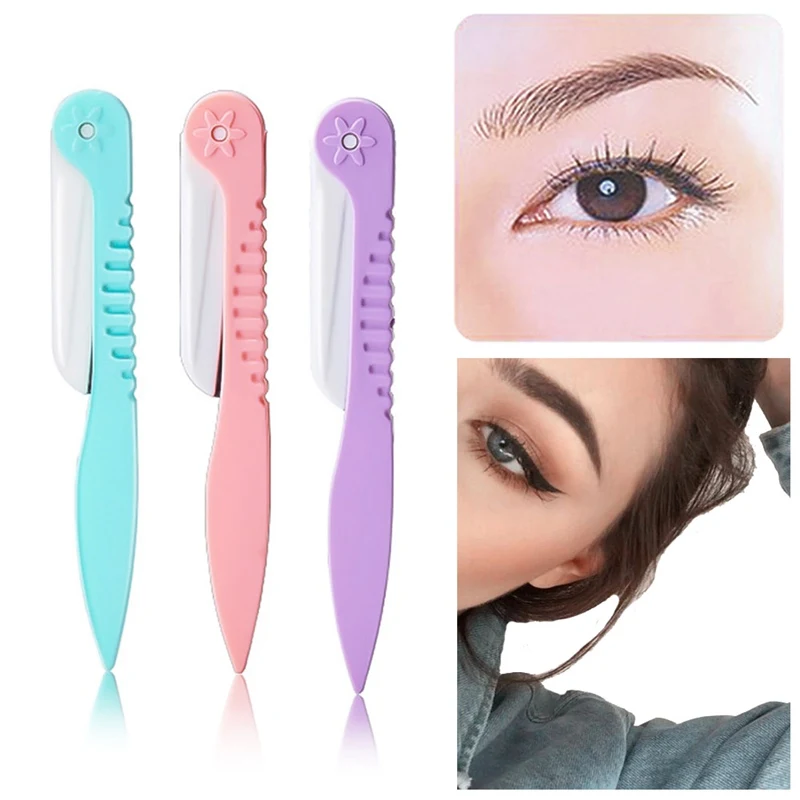 3 pcs/set Eyebrow Trimmer 3 colors Safe Shaving Razors Women Face Care