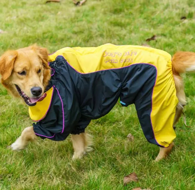 OnnPnnQ дождевик для собак, водонепроницаемый, для средних и больших собак, одежда для улицы, пальто для золотого ретривера, Лабрадора, дождевик для больших собак - Цвет: 1