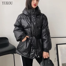 Hot Sellers Women Duck Down Coats 2019 Fashion Female High Quality White Duck Down Jacket Loose Version Windproof Parka Warm