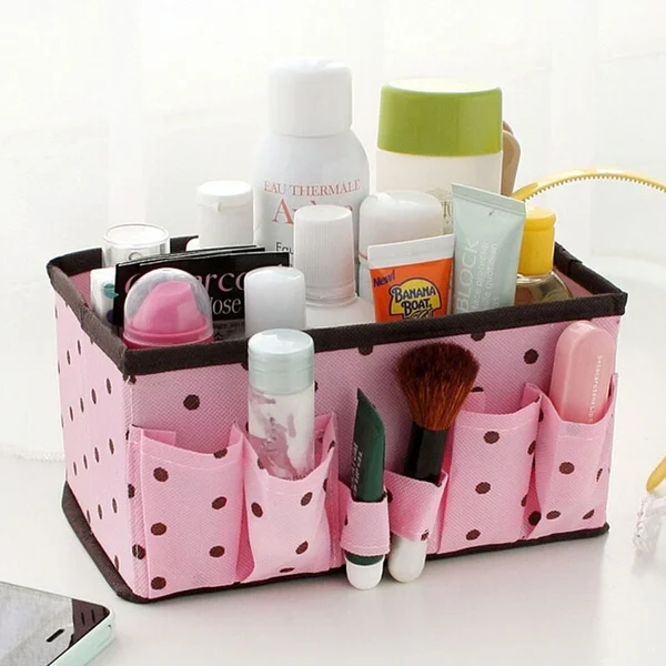 

Dot Cosmetic Desktop Box Storage Makeup Folding Cosmetic Box Cosmetic Bag