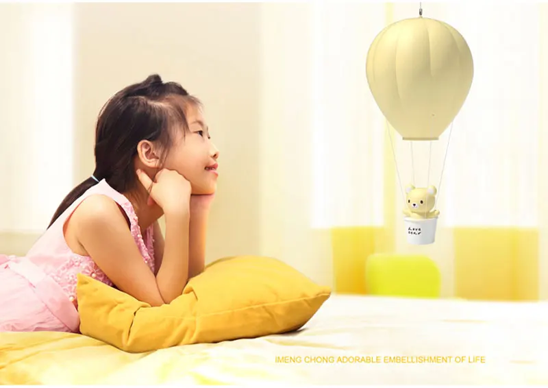 Hot Air Balloon Charging LED Night Lamp Creative Cartoon Cute Desk Lamp Bedroom Bedside Warm Light Nursing Children Baby Light (5)