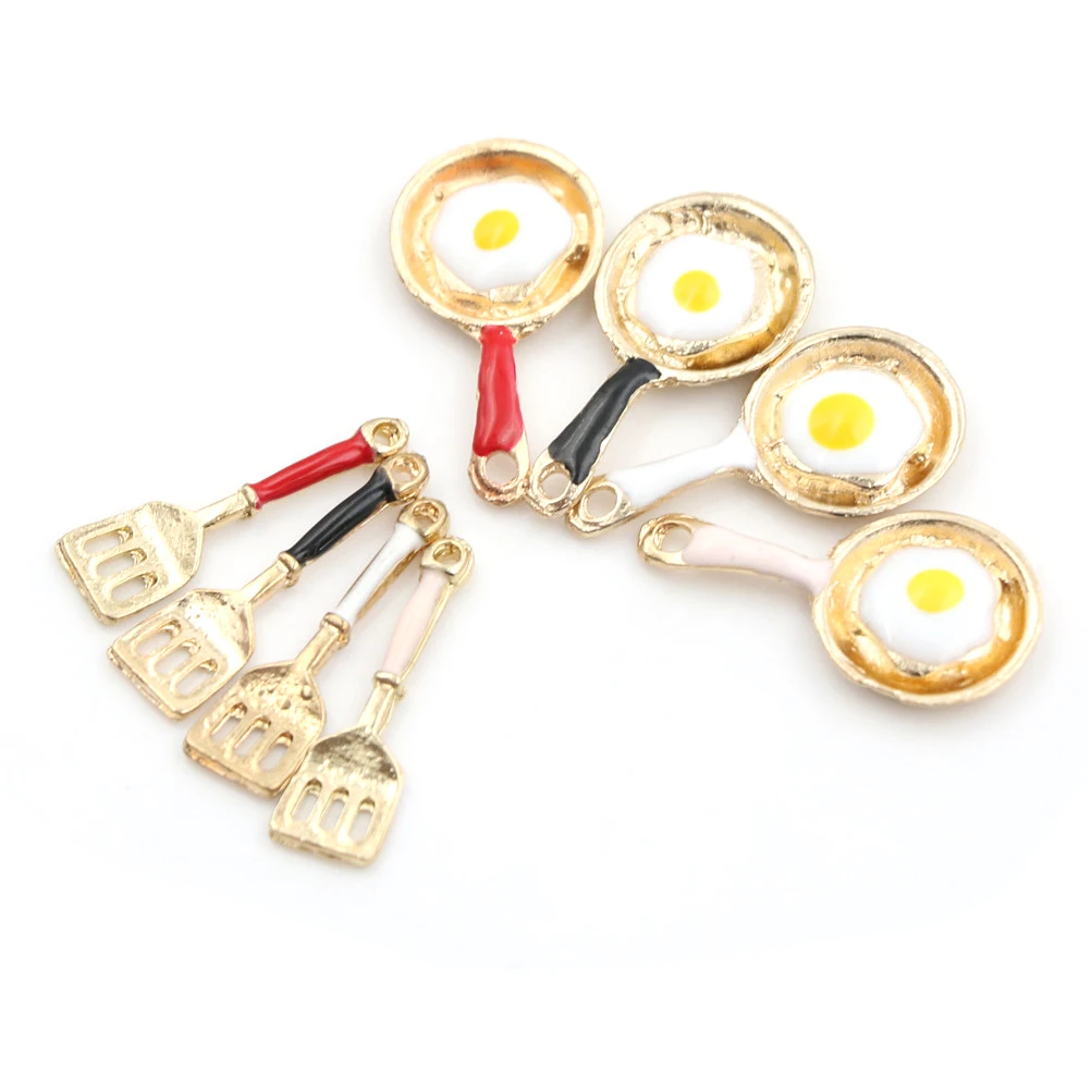 2pcs/set new style Metal Pan Fried Egg Spatula Children Baby Gift Toy 1:12 Dollhouse Mini Furniture Miniature Rement