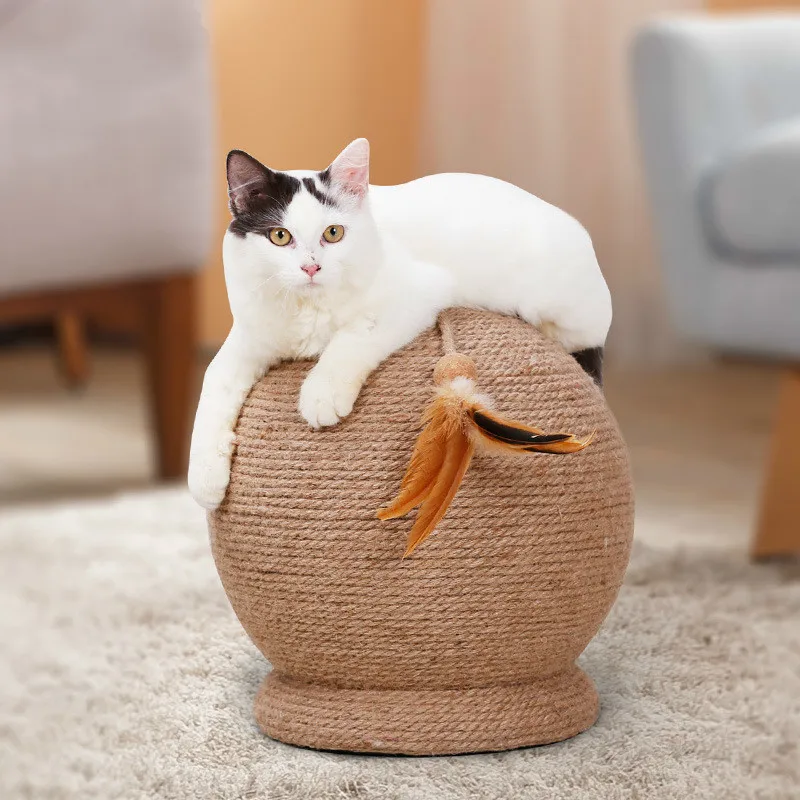 

Pets Kitty Catch Plate Toys Circular Sisal Cat Catch Column Table Jaw Cleaner A Molar Tooth Articles Price Discount