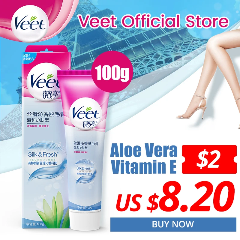 

Veet Hair Removal Cream Delicate Skin with Aloe Vera & Vitamin E & Jasmine Fragrance for Arm & Leg& Bikini&Underarm 25/100/200g