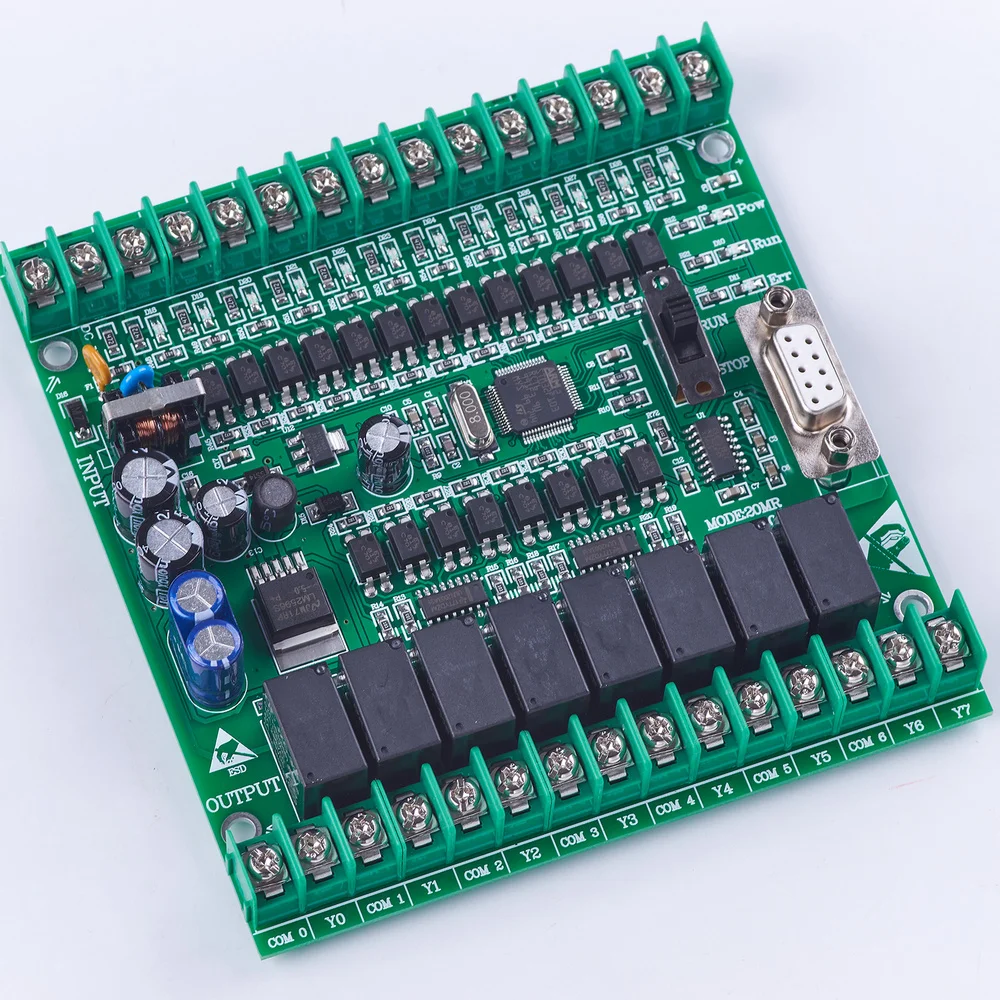 plc programmable logic controller fx2n 20mr stm32 12 input 8 relay output learning board automatic motor driver DC 24V